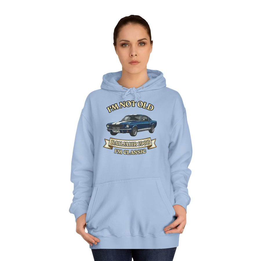 Geschenk zum 60. Geburtstag – Hoodie Jahrgang 1966 Muscle Car