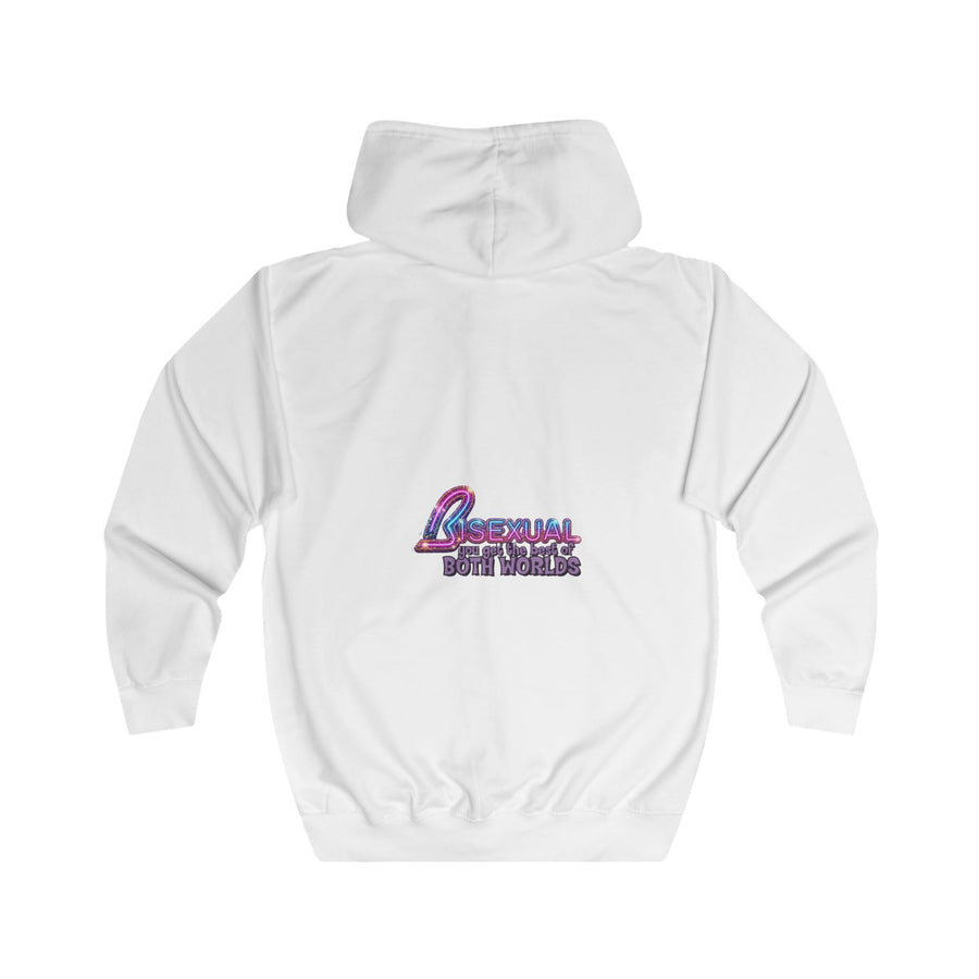 Bisexual – Best of Both Worlds Zip-Hoodie – Glitter-motief voor Bi Pride en CSD