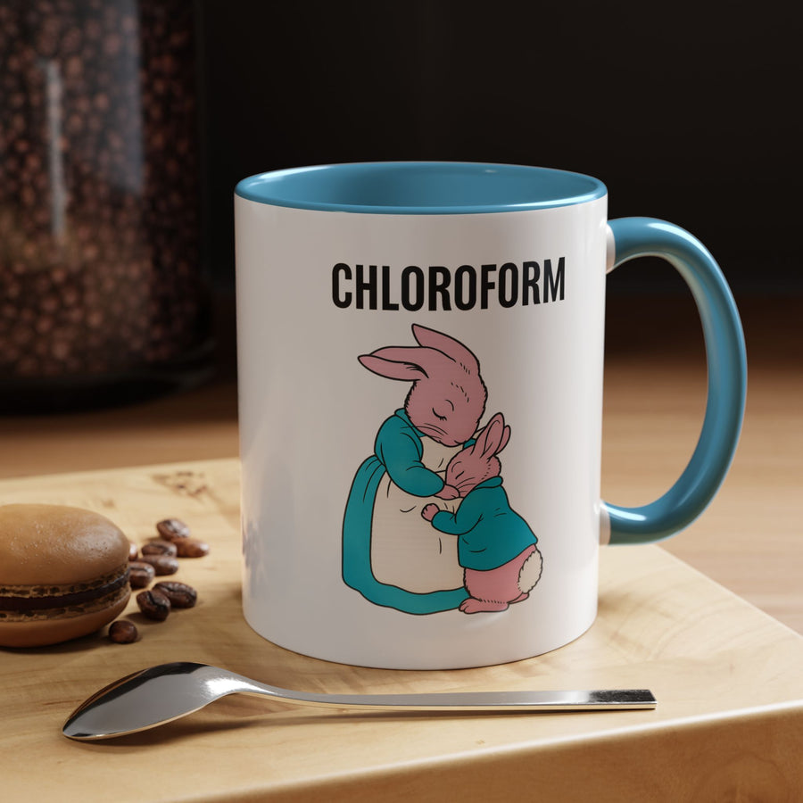 CHLOROFORM Mug Lapins - Mug humour noir, cadeau drôle pour fans de sarcasme