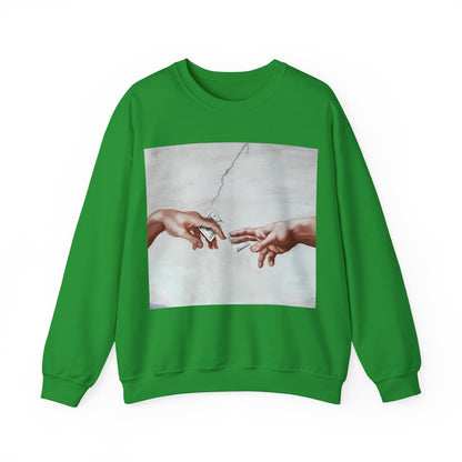 Sweatshirt – The Deal Sweatshirt – Satirische Kunst trifft Streetwear | Michelangelo Meme Design | True Insights Design mit Humor