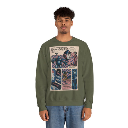 Sweatshirt – Retro Space Comic Sweatshirt – Captain Ozone „Ground Control“ Edition | True Insights Design mit Humor