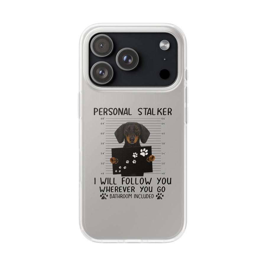 True Insights Handyhülle Dackel Personal Stalker Design für iPhone 17 Pro, lustiges Dackel-Motiv