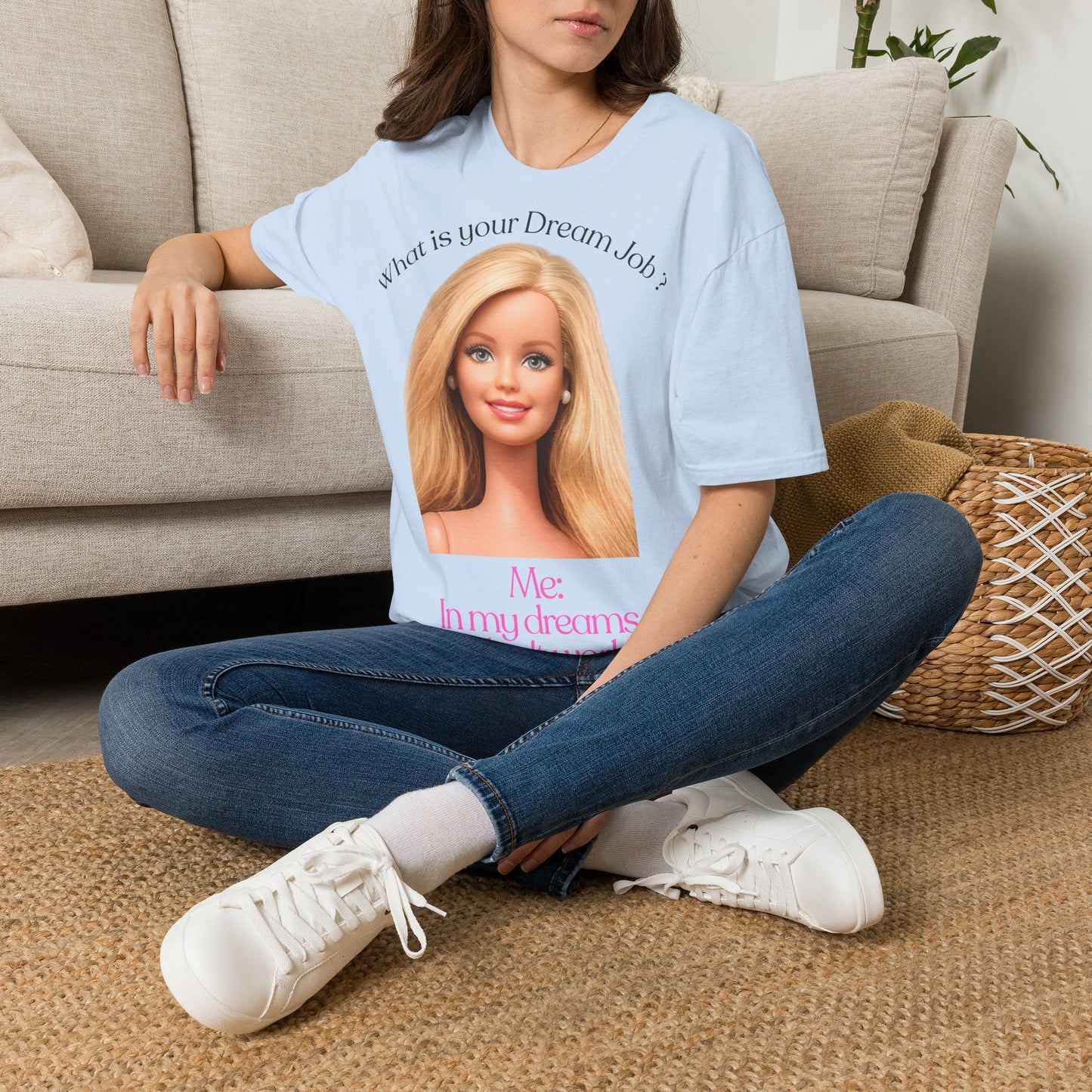 Lustiges T-Shirt 'In my dreams I don't work' – Anti-Arbeit Spruch Shirt für faule Tage, Bürohumor & Geschenk