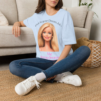 Lustiges T-Shirt 'In my dreams I don't work' – Anti-Arbeit Spruch Shirt für faule Tage, Bürohumor & Geschenk