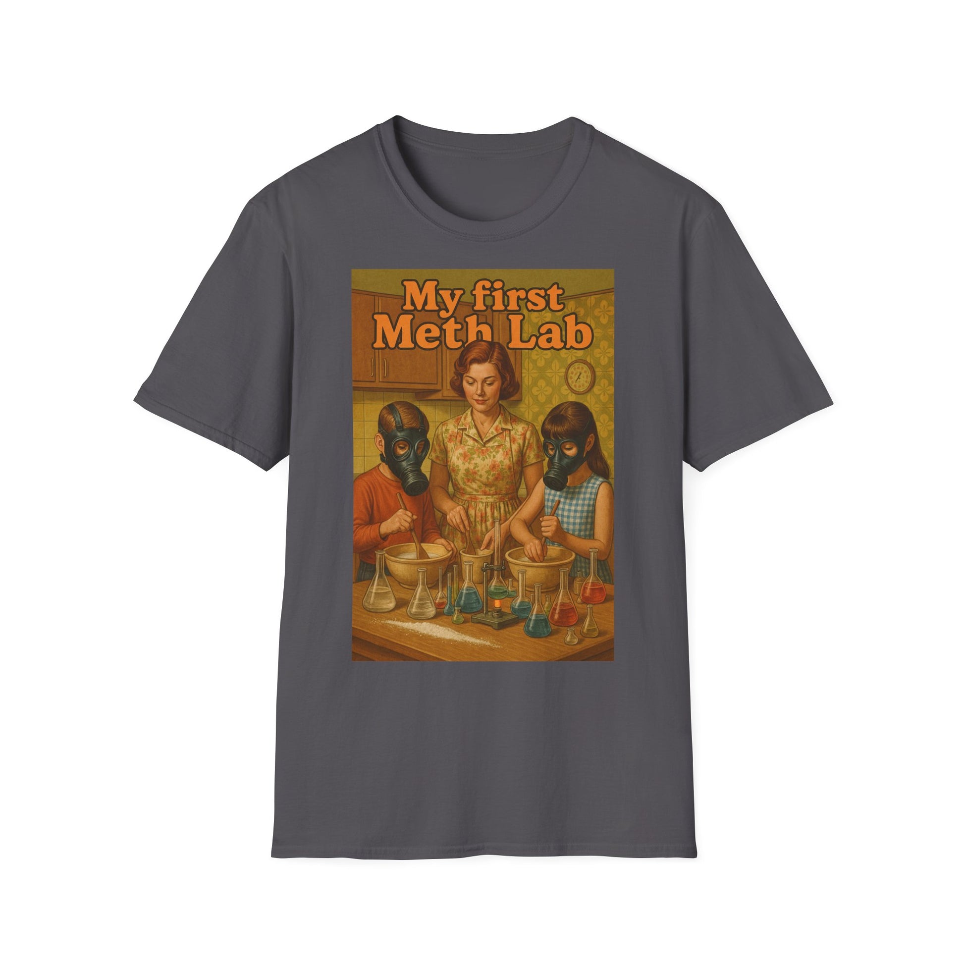 Retro My First Meth Lab T-Shirt - Family Cooking – Freches Satire-Design für mutige Statements | True Insights