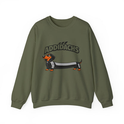 Lustiges Dackel Sweatshirt 'ADDIDACHS' – Witziges Hunde-Motiv für Dackelbesitzer & Sportfans