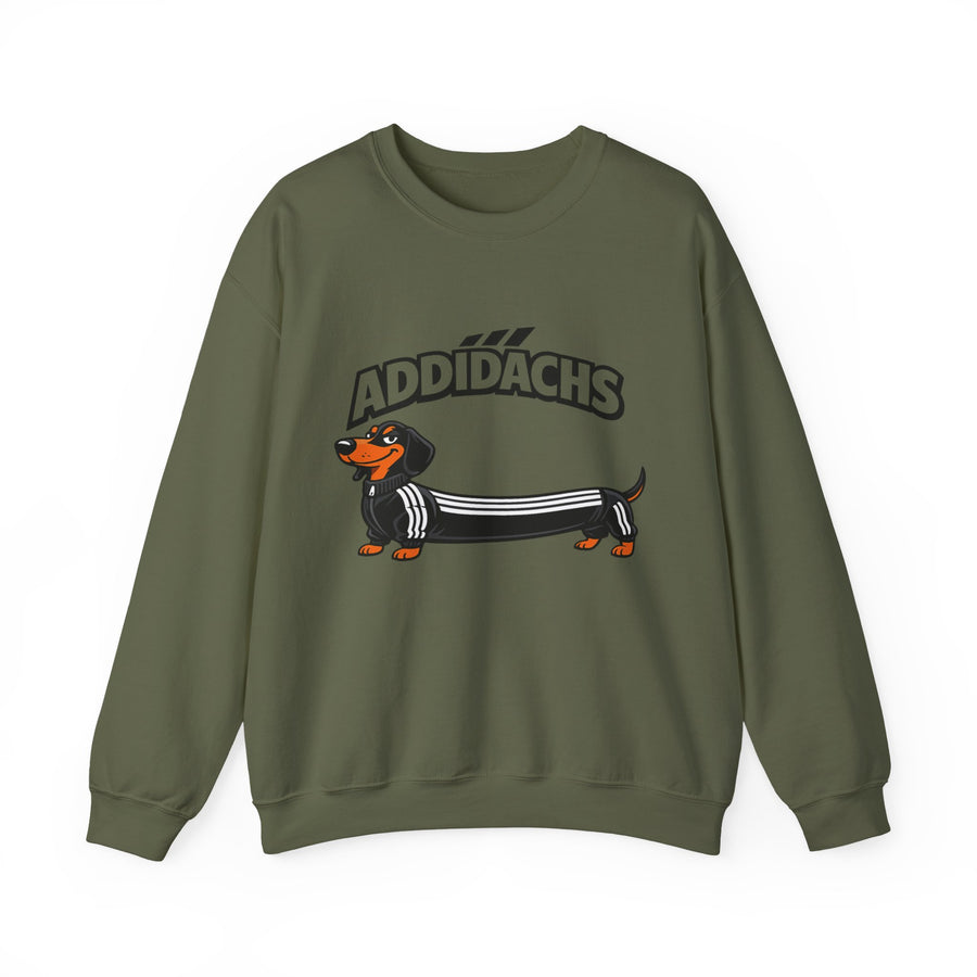 Sweat teckel humoristique 'ADDIDACHS' – Motif drôle pour fans de teckels & de sport