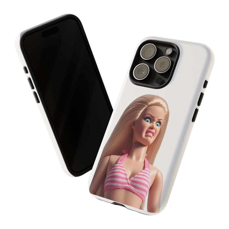 Handyhülle Lustige Pink Doll – Shocking Face Motiv für iPhone & Samsung