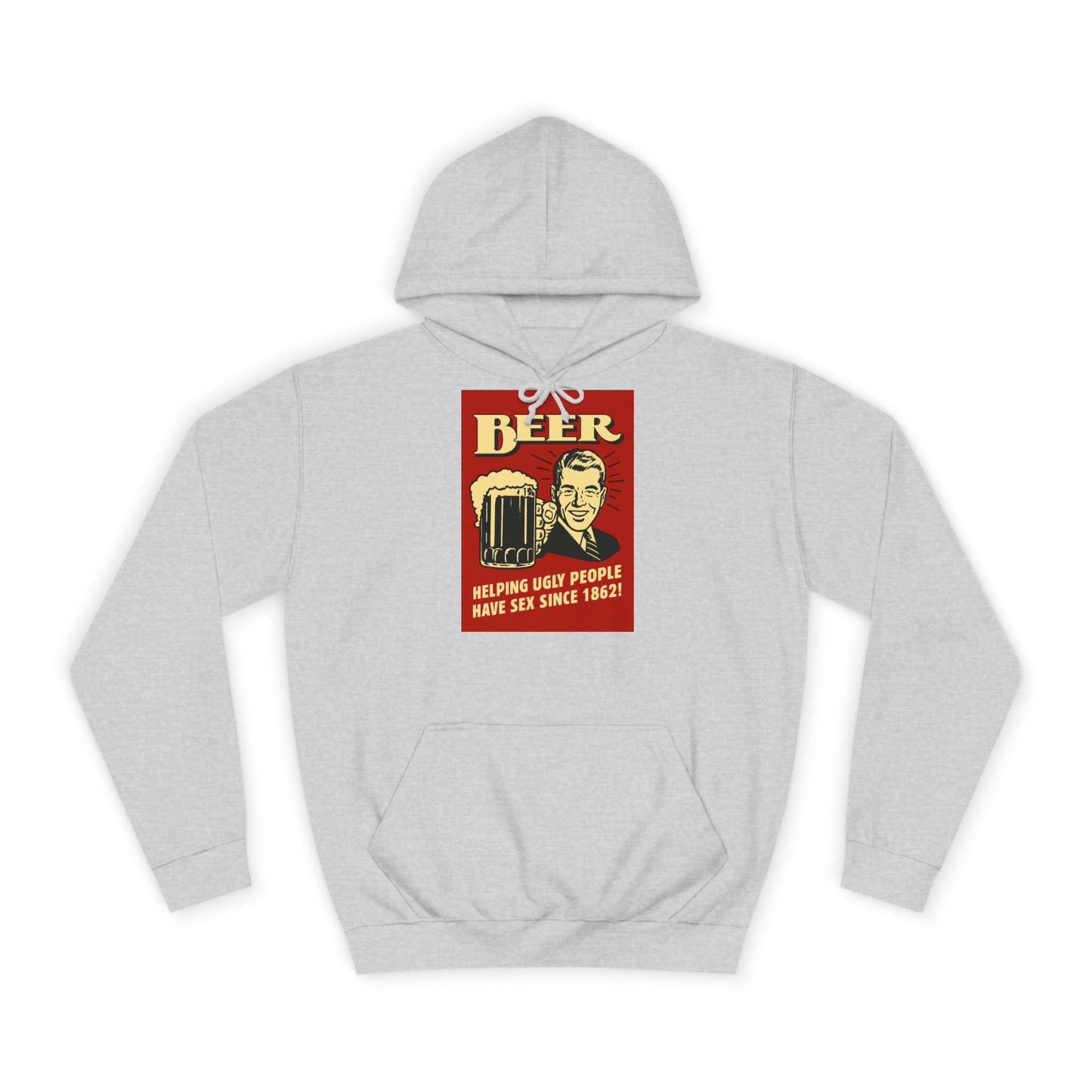 BEER Hoodie Retro Vintage Bier Spruch - Helping Ugly People - Lustiges Geschenk für Bierliebhaber, Party & Herren