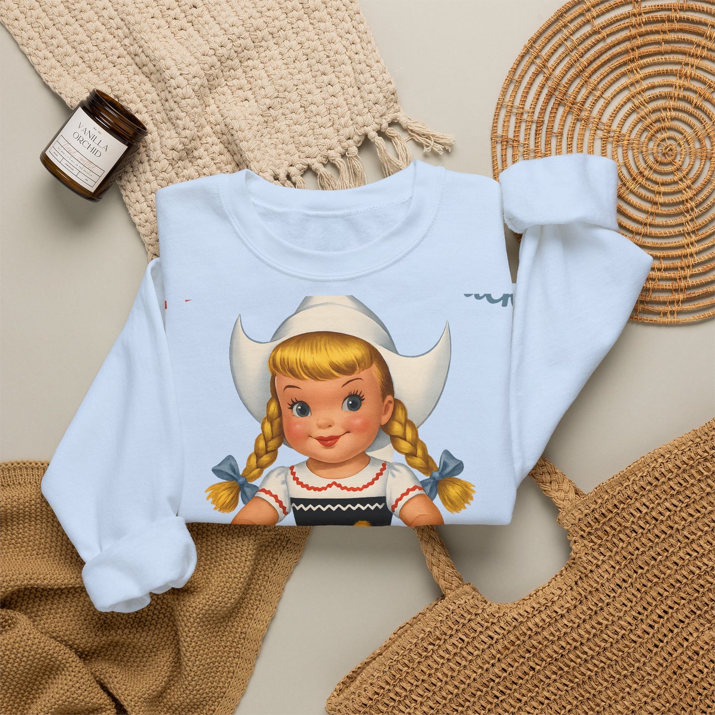 I Don't Give A Duck Sweatshirt - Lustiges Retro Holländermädchen mit Entchen, Vintage Humor Geschenk