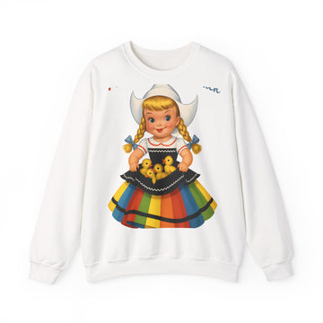 Sweatshirt I Don't Give A Duck - Fille hollandaise rétro humoristique, cadeau vintage drôle