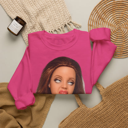 Lustiges Puppen-Gesicht T-Shirt | Genervter Blick Meme Shirt | Ironisches Statement Geschenk für Frauen