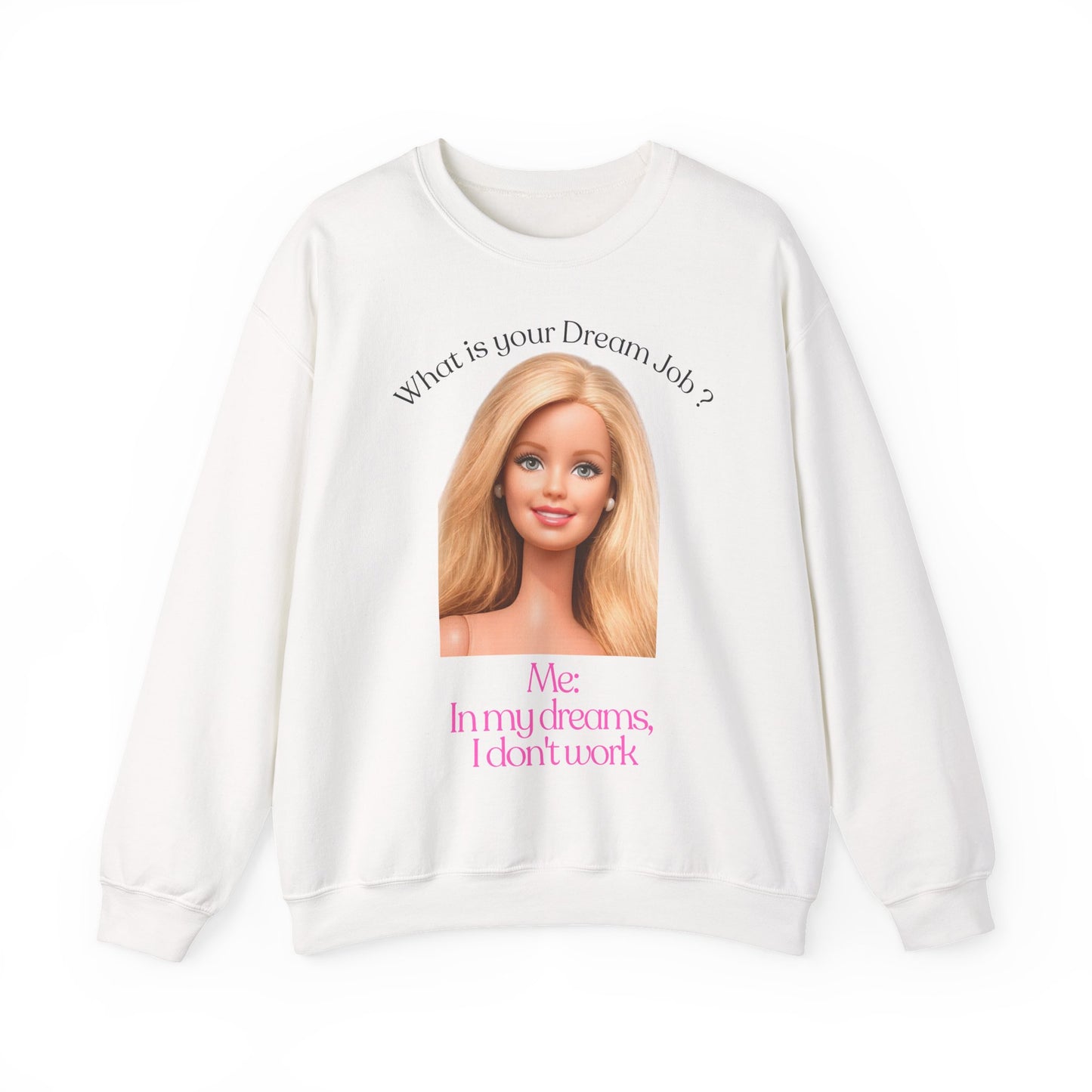 Lustiges Sweatshirt 'In my dreams I don't work' - Anti-Arbeit Spruch Pullover für Faulenzer & Büromuffel