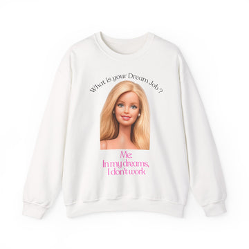 True Insights Sweatshirt In my dreams I don't work Anti-Arbeit Spruch in Weiß für Faulenzer und Büromuffel