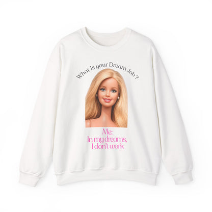 Lustiges Sweatshirt 'In my dreams I don't work' - Anti-Arbeit Spruch Pullover für Faulenzer & Büromuffel