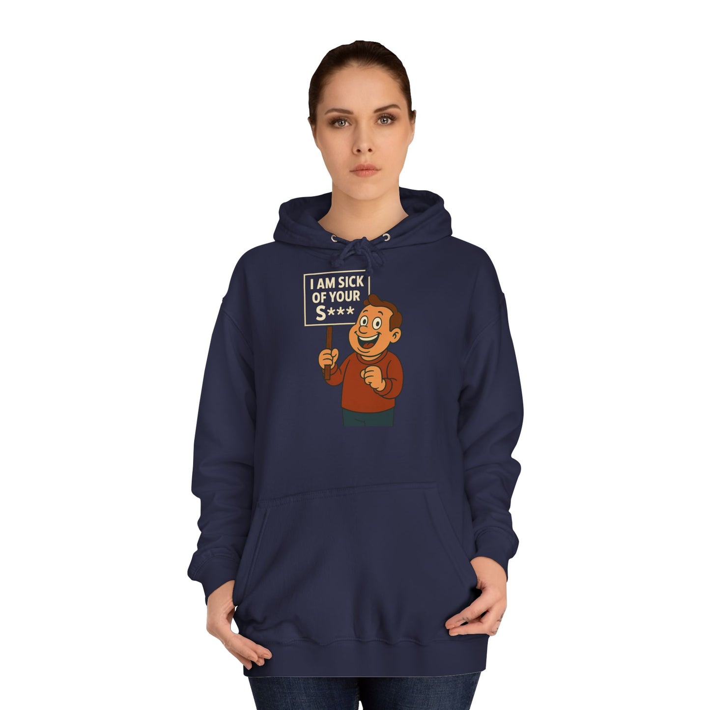 I AM SICK OF YOUR S*** Hoodie – Lustiger Retro Cartoon Spruch Kapuzenpullover für Sarkasmus & Humor Fans