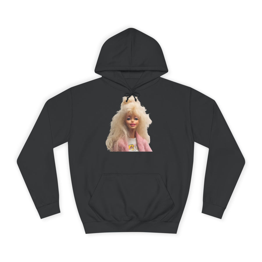 Retro Barbie Doll Women's Hoodie | 80s Style Doll Print | Nostalgia Gift for Doll Fans