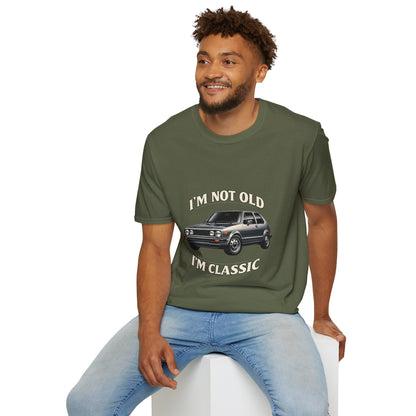 VW Golf 1 Oldtimer T-Shirt "I'm Not Old I'm Classic" - Retro Auto Shirt für Klassiker-Fans & Geburtstag