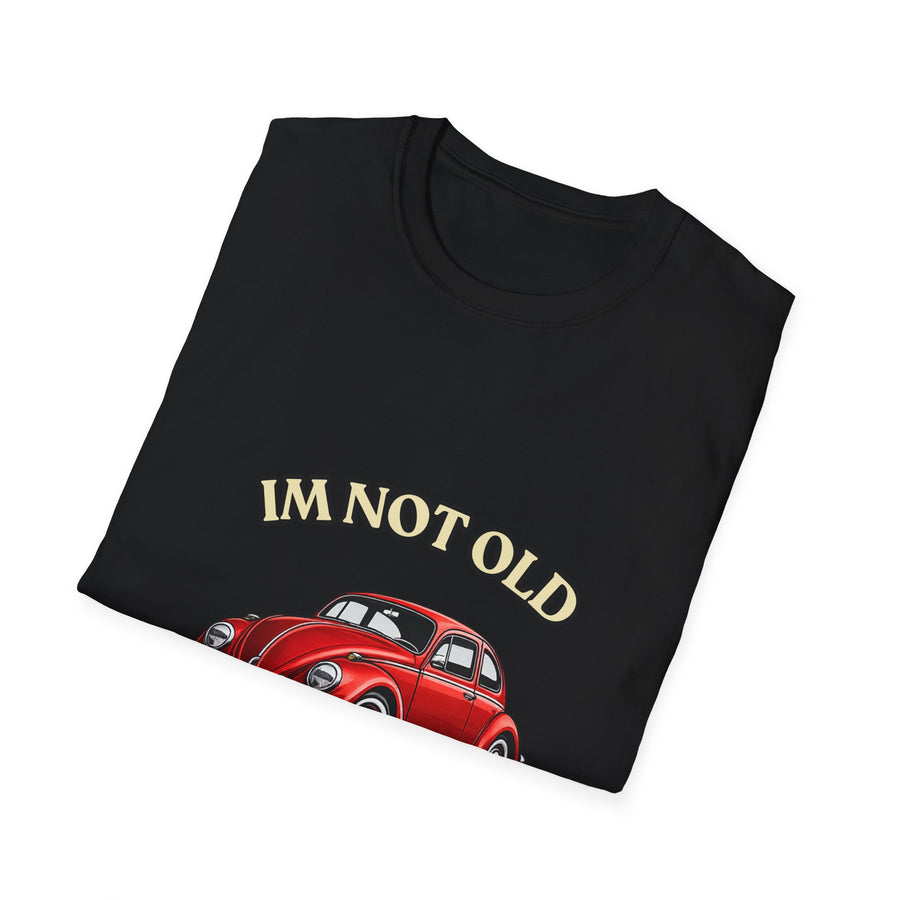 True Insights T-Shirt Baujahr 1976 roter Oldtimer Käfer satirisches Jahrgang Motiv Lifestyle
