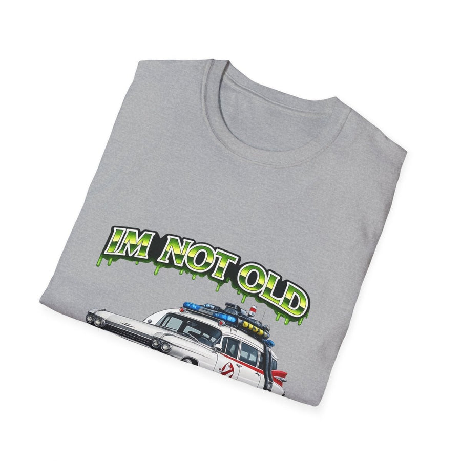 True Insights T-Shirt I'm Not Old I'm Classic mit Vintage Ecto-1 Print, Detailansicht des Motivs