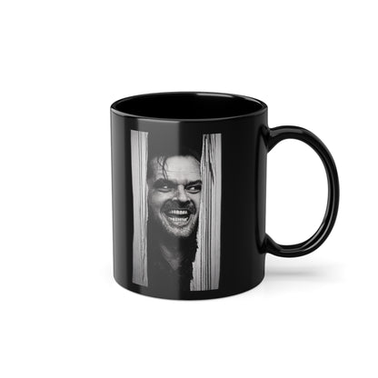 Shining Tasse Schwarz - Jack Torrance Jack Nicholson Kultfilm Horror Kaffeebecher - Geschenk für Filmfans