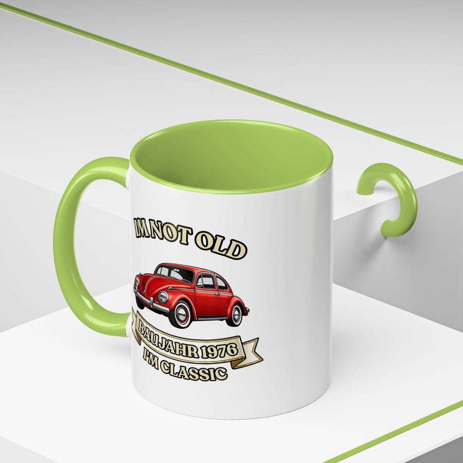 Mug Année 1976 - I'm Not Old I'm Classic - Coccinelle Rouge Vintage - Cadeau 50 ans