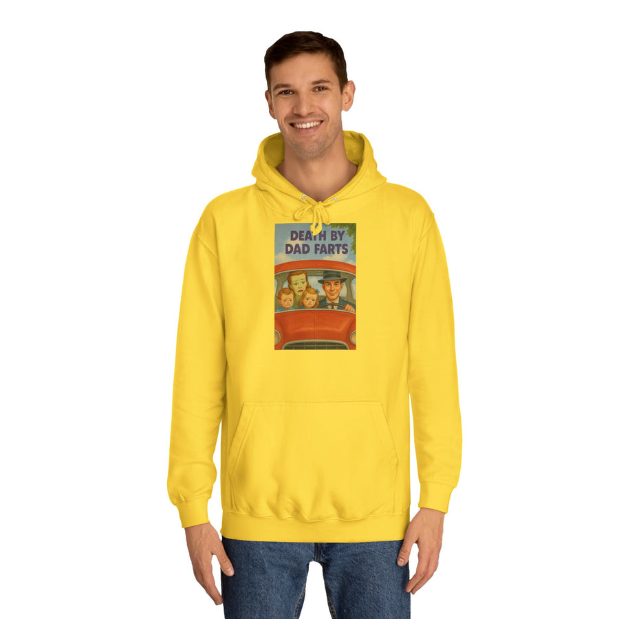 True Insights Death by Dad Farts Hoodie – Retro-Familiendrama mit schwarzem Humor