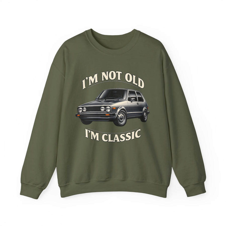 Sweat VW Golf 1 Ancêtre – I'm Not Old I'm Classic – Pull Rétro Auto pour Fans & Anniversaire