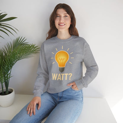 Sweatshirt – WATT? Sweatshirt für Elektriker & Technikfans | Lustiges Glühbirnen-Motiv | True Insights Design mit Humor