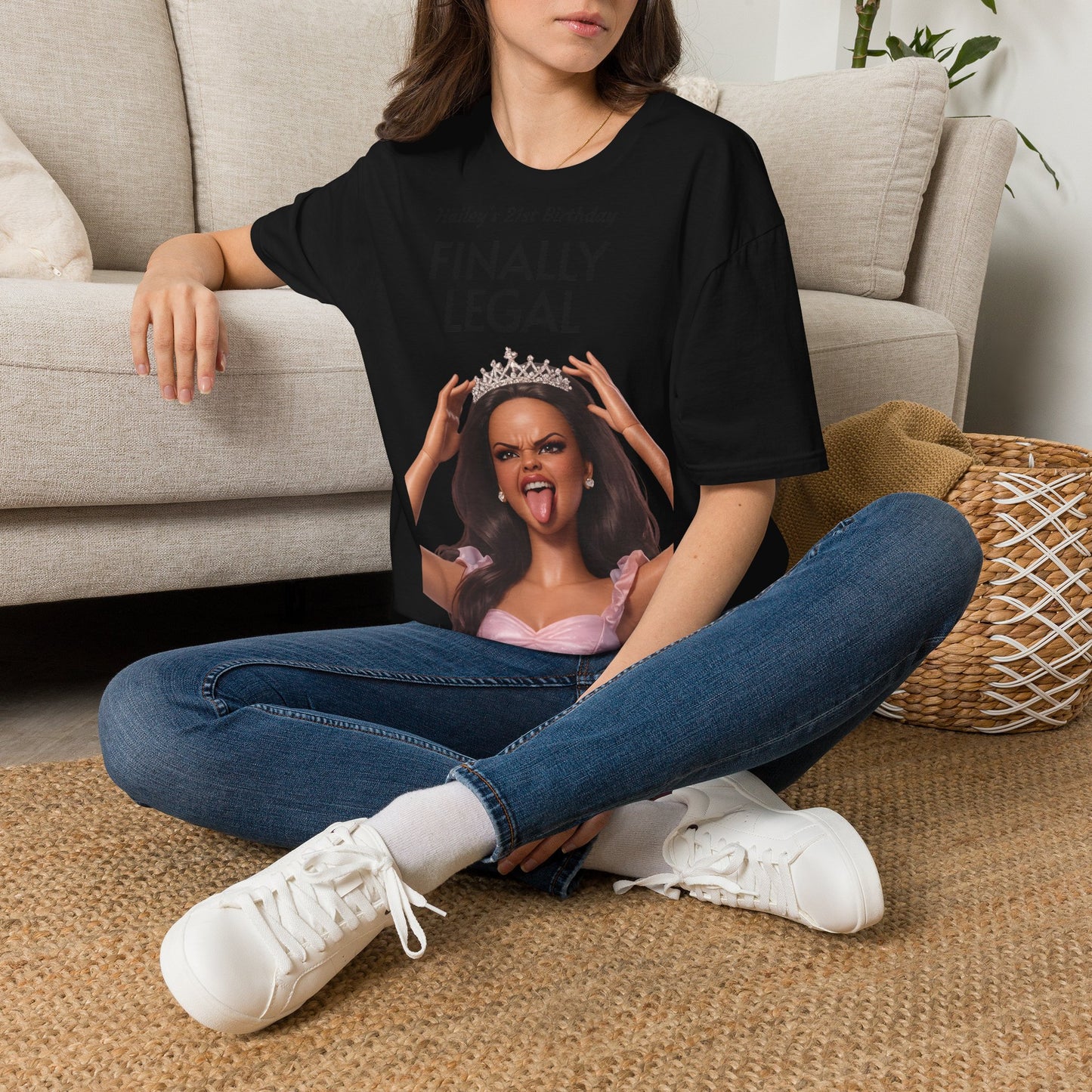 Personalisiertes Geburtstags-Shirt mit Wunschname – Freche Prinzessin, lustiges Geschenk für Sie, Party Statement Shirt