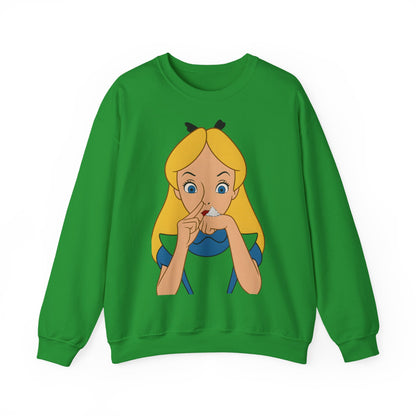 Sweatshirt – Satire Sweatshirt – "Alice im Rausch" Pop-Art Design | True Insights Design mit Humor