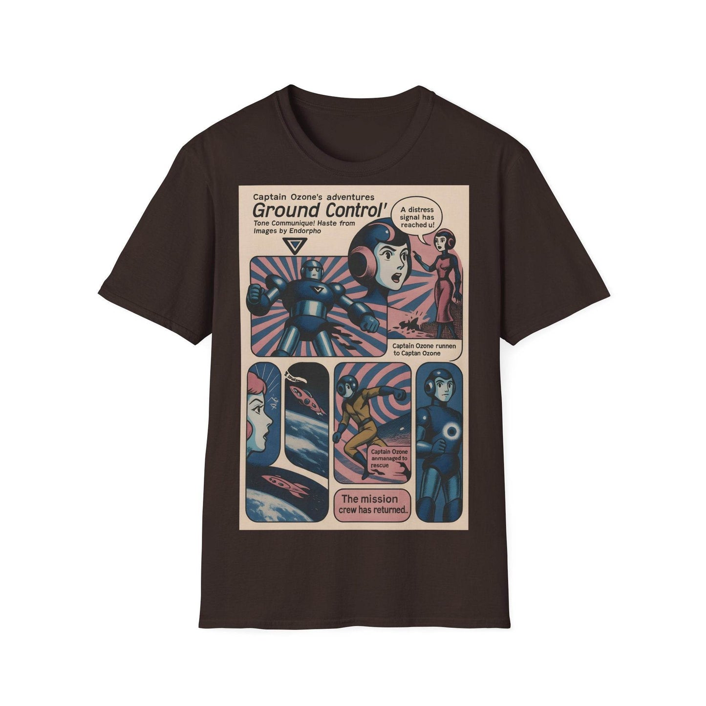 Captain Ozone T-Shirt – Retro Sci-Fi Comic Design | Ground Control Edition – Freches Satire-Design für mutige Statements | True Insights