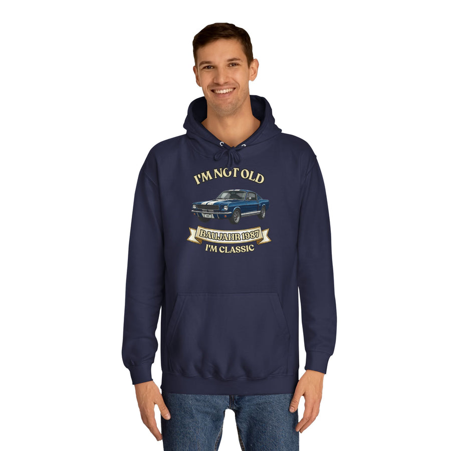 True Insights Geschenk zum 40. Geburtstag – Hoodie Jahrgang 1987 Muscle Car | I'm Not Old I'm Classic