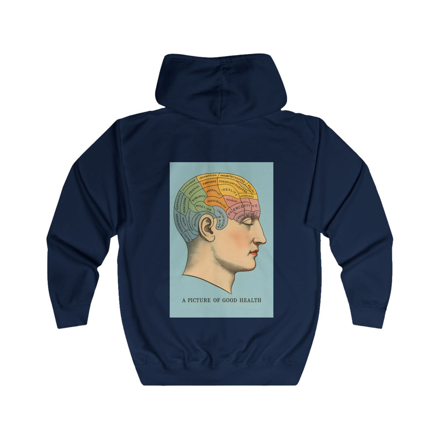 Kortex Couture – A Picture of Good Health Zip-Hoodie – Vintage frenologie-motief