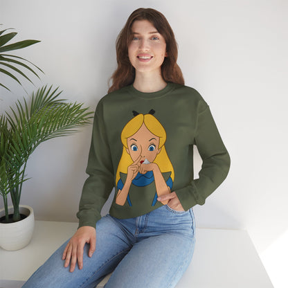 Sweatshirt – Satire Sweatshirt – "Alice im Rausch" Pop-Art Design | True Insights Design mit Humor