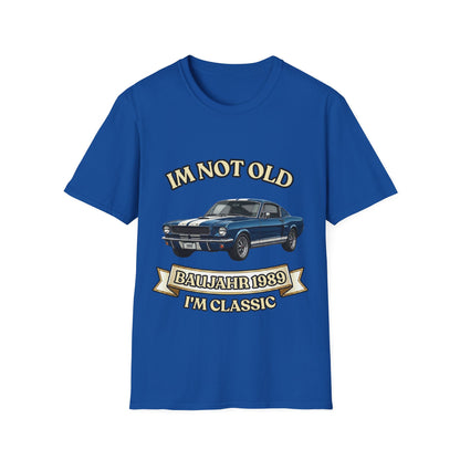 Jahrgang 1989 T-Shirt Oldtimer I'm Not Old I'm Classic  Geschenk zum 37. Geburtstag Mann Retro Kultauto Klassiker Vintage Auto True Insights