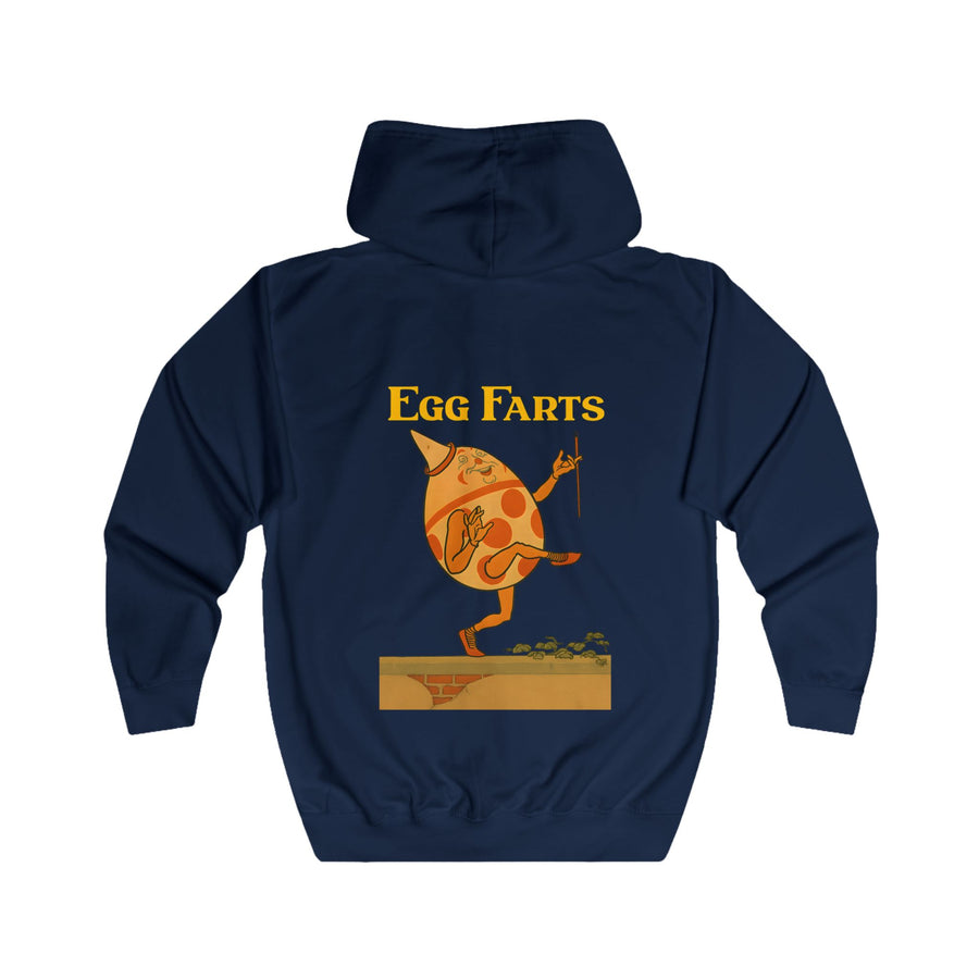 True Insights Egg Farts Zip-Hoodie – Surreales Retro-Ei-Motiv