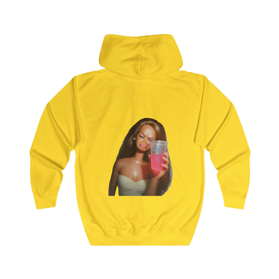 Party Doll Zip-Hoodie – Lustiger Partypulli mit Puppen-Motiv
