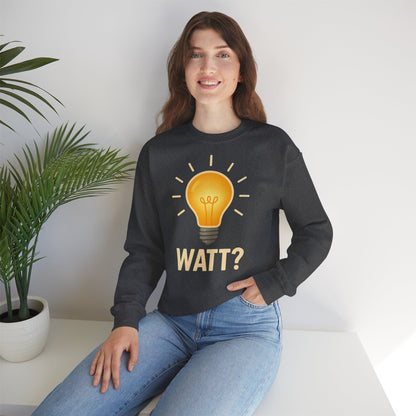 Sweatshirt – WATT? Sweatshirt für Elektriker & Technikfans | Lustiges Glühbirnen-Motiv | True Insights Design mit Humor