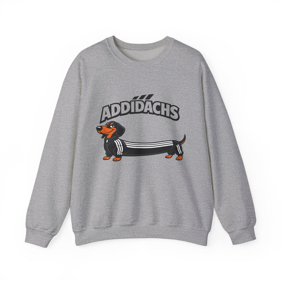 Sweat teckel humoristique 'ADDIDACHS' – Motif drôle pour fans de teckels & de sport
