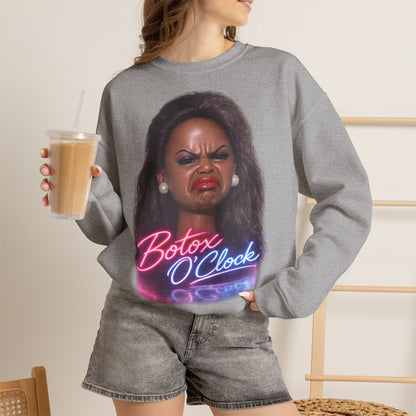 Botox O'Clock T-Shirt Damen Herren – Lustiges Neon Meme Statement Shirt Geschenk für Beauty Fans