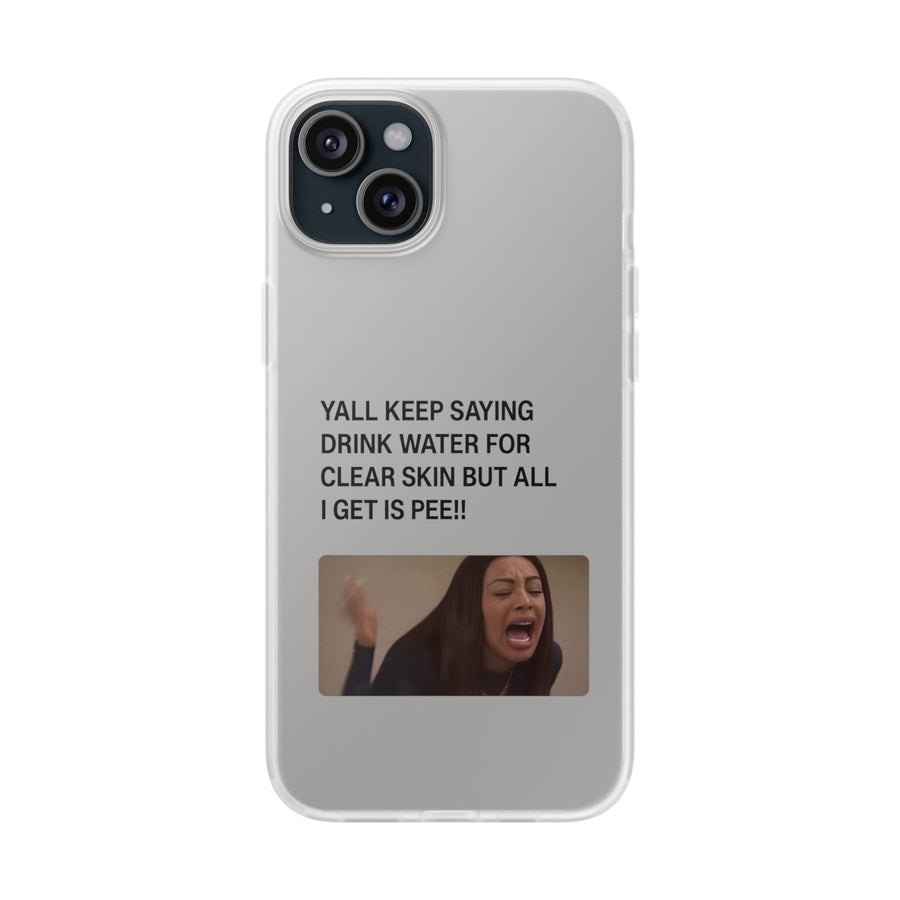 Coque de téléphone mème « Soins de la peau » – « Je ne fais que pisser ! » | Prendre soin de soi avec humour