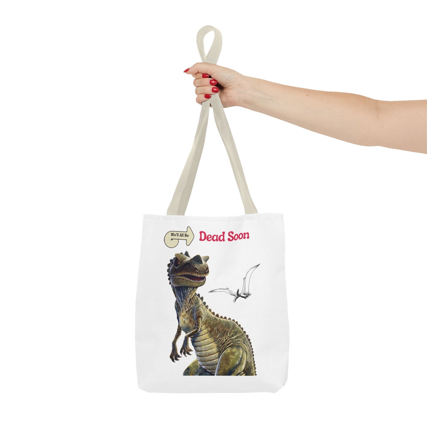 We'll All Be Dead Soon T-Shirt Unisex – Lustiges Dinosaurier Statement Shirt mit Flugsaurier, Sarkasmus & Nihilismus