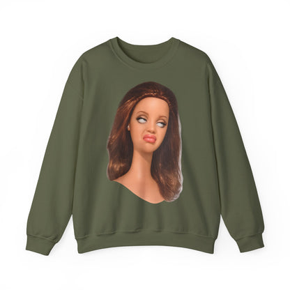 Lustiges Puppen-Gesicht T-Shirt | Genervter Blick Meme Shirt | Ironisches Statement Geschenk für Frauen