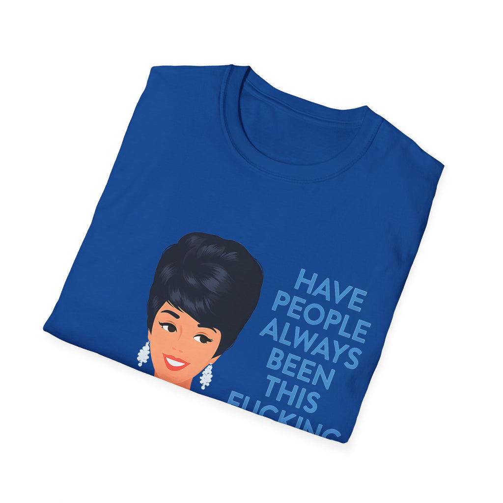 „Have people always been this fucking stupid?“ – Satirisches Retro-T-Shirt