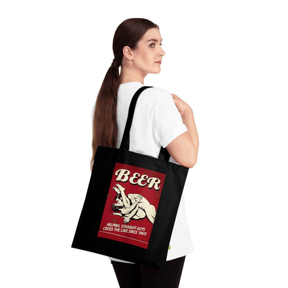 Beer Meme Totebag – Helping Straight Guys Since 1862 | Freche Retro-Canvas-Tasche-Bags-True Insights