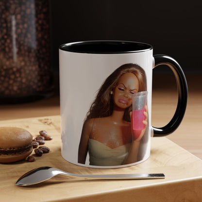 Doll Meme Barbicore Tasse | Lustiger Puppen Pink Drink Kaffeebecher | Meme Geschenk für Frauen & Beste Freundin