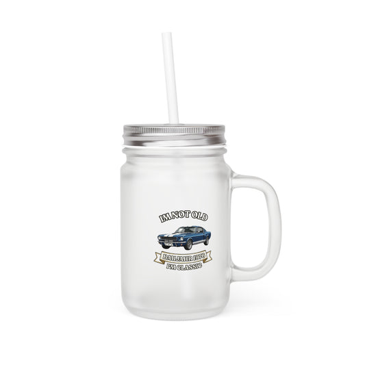 Baujahr 1976 Mason Jar - I'm Not Old I'm Classic - Oldtimer Trinkglas zum 50. Geburtstag, Geschenk für Auto-Fans
