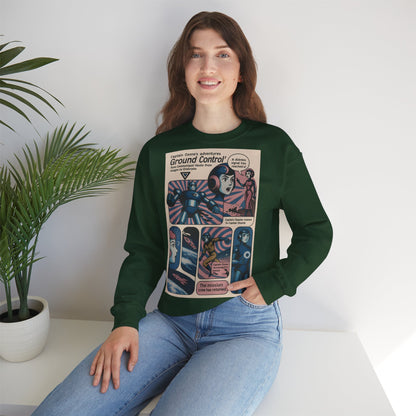 Sweatshirt – Retro Space Comic Sweatshirt – Captain Ozone „Ground Control“ Edition | True Insights Design mit Humor