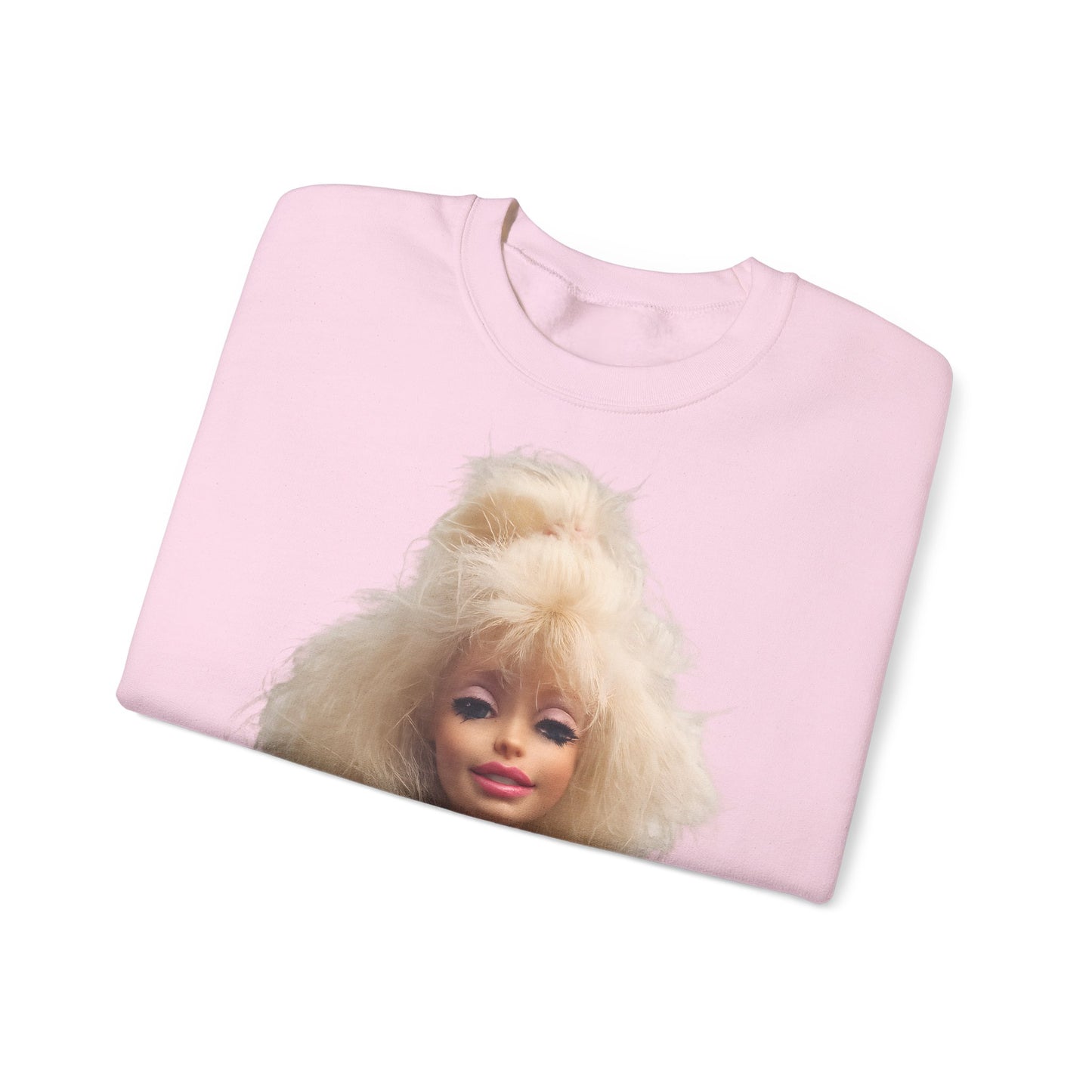 Retro Puppen Portrait T-Shirt Damen | 80er Jahre Blond Doll Fashion Shirt | Pinke Jacke Vintage Style Geschenk
